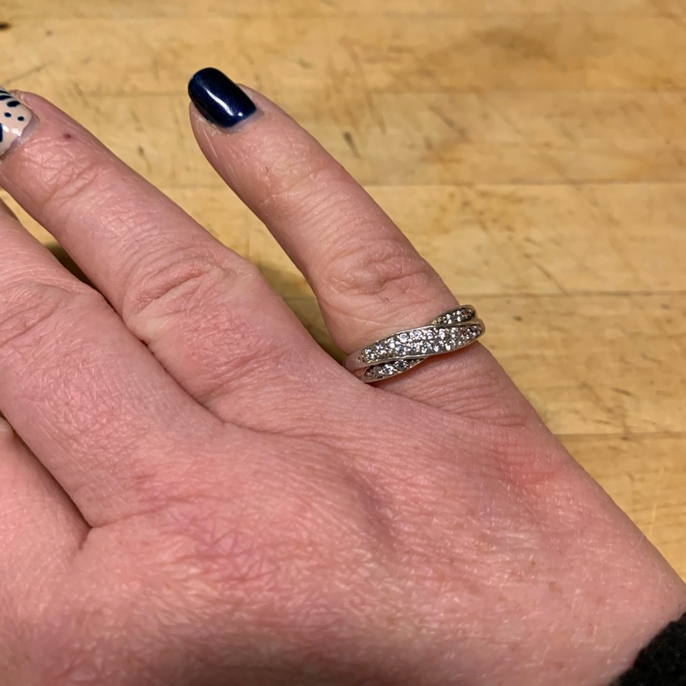 Simply Beautiful Serling Silver and CZ Ring. The perfect wedding band! - Picture 16 of 16